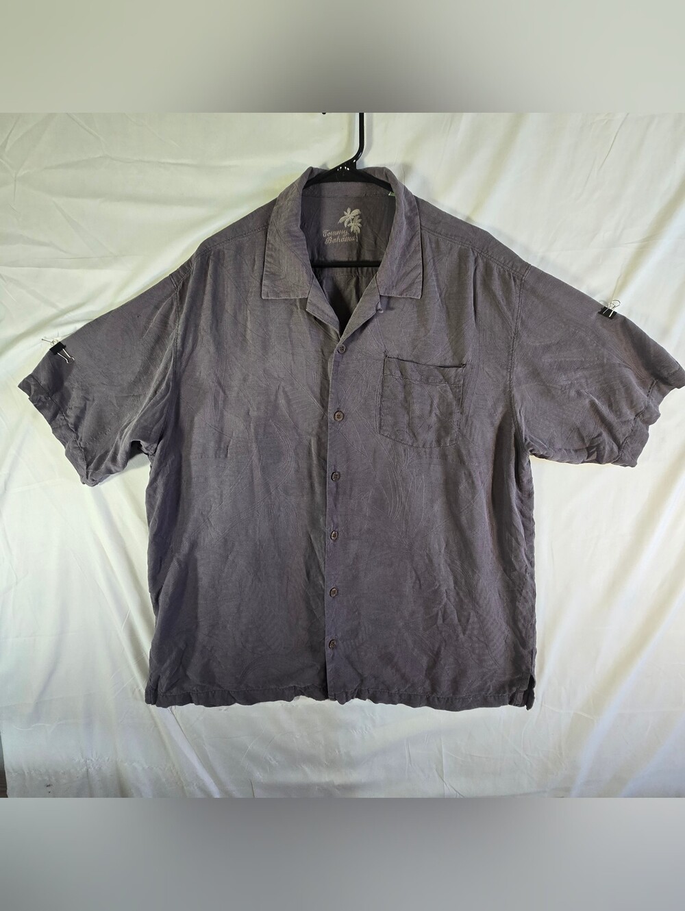 Tommy Bahama Men's Purple Short-Sleeve Button-Up Shirt